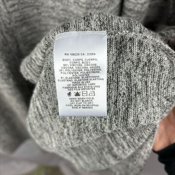 Velvet By Graham Spencer Cardigan Womens Sm Gray Heathered Duster Long Line Open - Picture 8 of 16